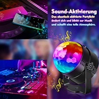 U'King Projecteur LED RGB Rotatif pour Scène, Lumière Disco, Boule DJ Stroboscopique, Télécommande, Lampe Magique LED pour Fêtes de Noël, Clubs et Spectacles