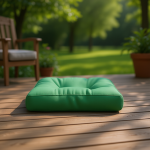 Cojín verde de tela para exteriores de 22.8x22.8x3.9 pulgadas, cojín cuadrado cómodo para la vida al aire libre - Product Image 2