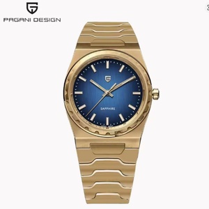 Montre à quartz pour homme PAGANI Design 2024 New VJ21 37MM, luxe, sport, acier inoxydable, étanche 10 bars, fine (7 mm), verre lumineux - Product Image 1