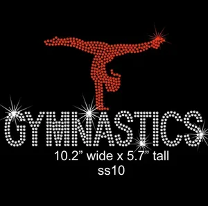 Conceptions personnalisées de strass en cristal Transfert de chaleur Gymnastique Hot Fix pour chemises Fonction extensible pour les tenues de gymnastique - Product Image 1