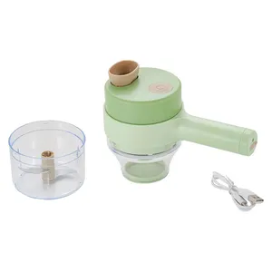 China Low cost Rechargeable Electric Vegetable Cutter Cordless Garlic Ginger Crusher Rotary slicing Handheld Vegetable chopper