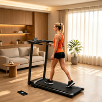 Tapis de marche pliable à inclinaison manuelle de 5 % pour sous le bureau, équipement de fitness à domicile avec verrou de sécurité