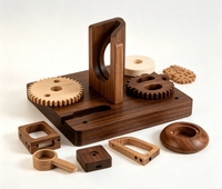 Kit de Modélisation Mécanique d'Engrenages en Bois DIY – Jouet Éducatif de Physique, Décoration de Bureau, Cadeau pour Adultes