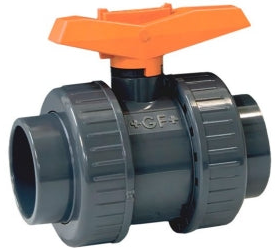 Vanne à boisseau sphérique en PVC-U Georg Type 546 Pro DN32 JIS1-1/4" avec joints et poignée verrouillable PN16 pour processus chimiques - Product Image 4