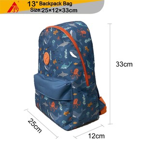 Sacs d'école pour filles de 13 pouces avec des animaux de dessin animé Sac à dos d'étudiant en plein air Mini sac Sac à dos tendance Océan pour enfants - Product Image 3