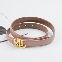 Ceinture en cuir véritable en gros avec boucle dorée classique, ceinture ajustable en cuir de vachette tendance pour femme, idéale pour pantalons décontractés, pulls et jupes