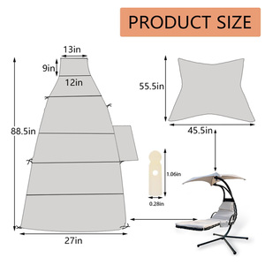 Venta caliente portátil multicolor jardín playa <span class=keywords><strong>tumbona</strong></span> silla nuevo diseño <span class=keywords><strong>con</strong></span> tela impermeable <span class=keywords><strong>colgante</strong></span> columpio silla paraguas - Product Image 5