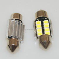 Pièces et accessoires automobiles, ampoule de remplacement pour éclairage intérieur de voiture 12V, ampoule de lecture C5W 2835 31mm 8SMD LED blanche, ampoule festoon