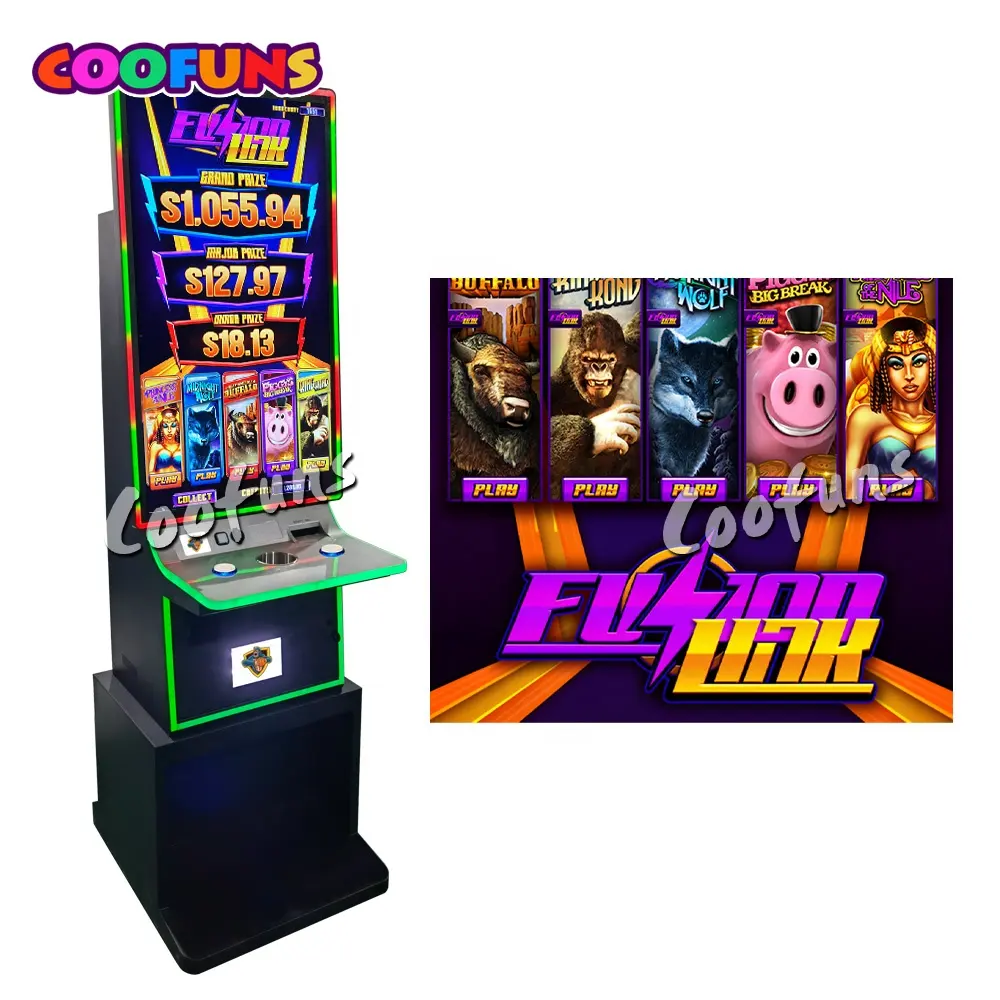 COOFUNS-juego de habilidad de Banilla americana, juego de Mesa de Enlace de fusión con múltiples matices, máquina de juego de habilidad 5 en 1, en venta