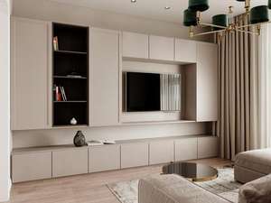 Meuble TV intégré modulaire personnalisé pour le salon Décoration murale TV pour toute la maison - Product Image 3