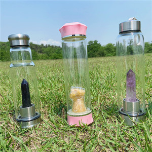 Bán Buôn Đá Quý Uống Đá Chữa Bệnh Đá Obelisk Điểm Pha Lê Trà Cup, Truyền Elixir Năng Lượng Thủy Tinh Tùy Chỉnh Pha Lê Chai Nước - Product Image 3