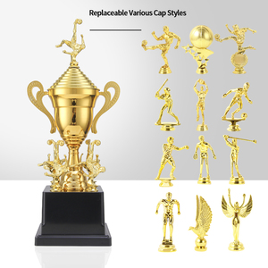 JZ 2026 Fabrication en usine, trophée en plastique compétitif avec figurines interchangeables pour football/basketball - Product Image 3