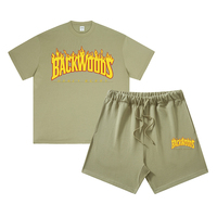 En stock, t-shirt et short pour hommes et garçons, imprimé graphique Backwoods Cookie Bart Simpson, style USA, 100% coton, streetwear d'été