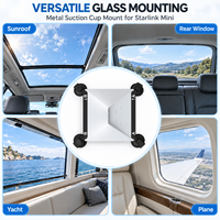 Kit de fixation Starlink Mini pour voiture avec ventouse, support métallique pour fenêtre et toit ouvrant 180 °   Câble tressé en nylon rotatif de 0,2 m