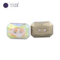 Boutons en cristal diamantés pour vêtements, 18 mm, AB, à un trou, à coudre, en strass pour vêtements, vente en gros