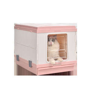 Foldable Portable <b>Cat</b> <b>Litter</b> Box 54x43x42cm Odor Proof Rectangle PP Material For <b>Cats</b> - Product Image 3