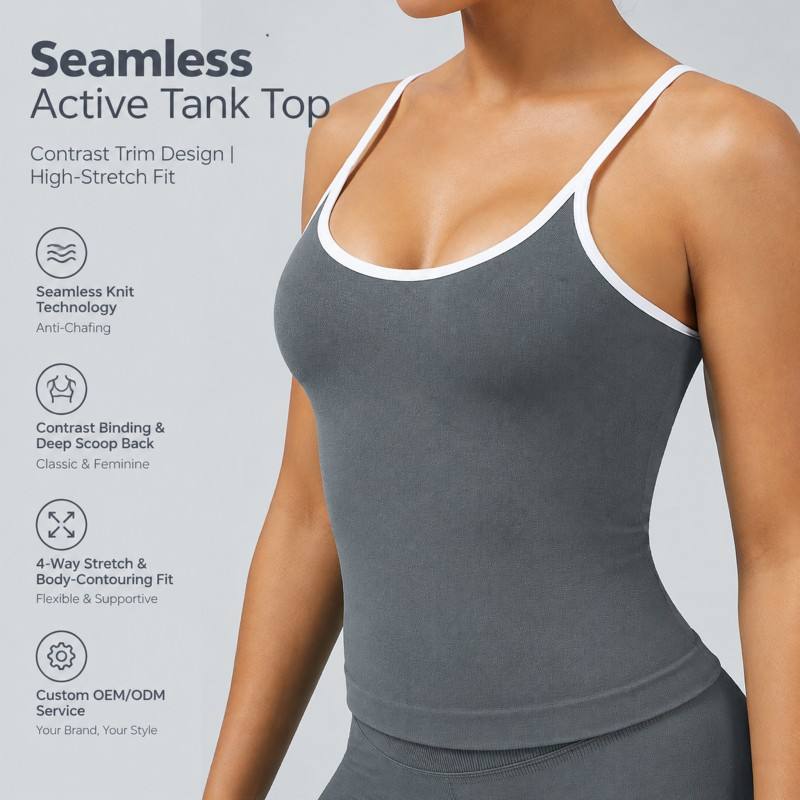 Body Contouriing Pattern Women's Body Contouring Seamless Sports Vest Seamless Knit Vest Four ...