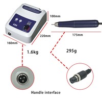 Micromoteur dentaire 150W sans balais 50000 tr/min, lime à ongles électrique, polisseuse pour prothèses dentaires, pédicure, podologie, machine à ongles professionnelle