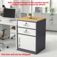 Armoire de classement mobile en acier à 3 tiroirs, antivol, avec serrure à code, design minimaliste pour usage de bureau