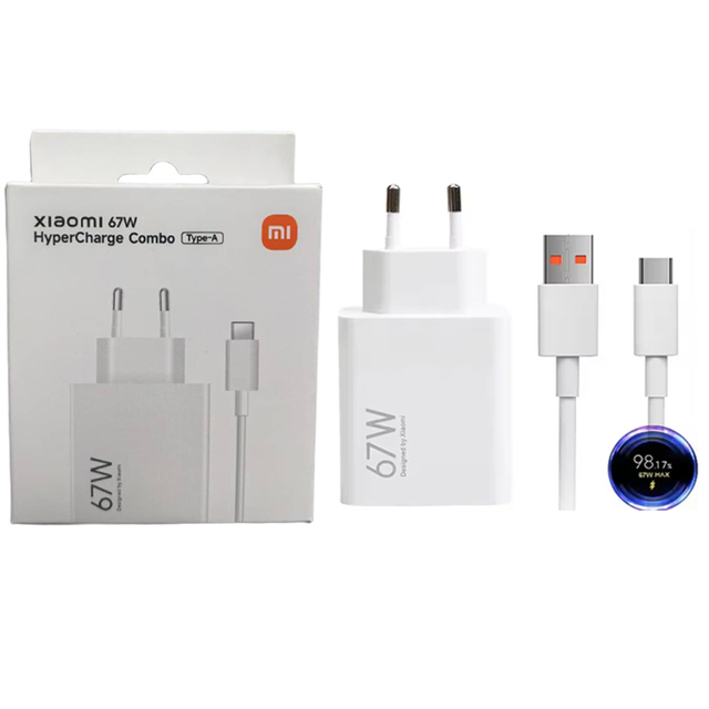 Factory Sales EU 67w Charger xiaomi Mi Usb Type c Cable Set Travel Wall Portable Cell Phone xiaomi 67w Charger Fast Chargers