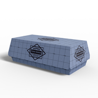 Boîte à pain rectangulaire personnalisée en carton alimentaire, boîte à pâtisserie avec couvercle rabattable, impression de logo personnalisée, emballage pour pâtisserie