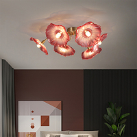 Lampu langit-langit kaca ruang tamu pribadi, lampu kamar tidur sederhana Modern atmosfer