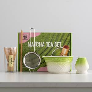 Ensemble de bols à <span class=keywords><strong>matcha</strong></span> en porcelaine YUBIN, support pour mixeur, 5 pièces, fonction de filtration, résistant à la chaleur, emballage cadeau écologique - Product Image 3