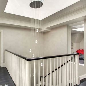 Round Base Globe <strong>Orb</strong> Glass Chandeliers LED <strong>Hanging</strong> <strong>Lighting</strong> Modern Crystal Chandelier Luxury Stair Cristal Chandelier CZ2592/26R - Product Image 2