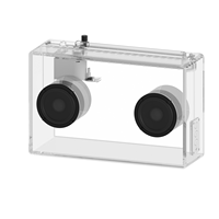 Haut-parleur Bluetooth LED RGB 20W haute puissance pour aquarium en verre avec design transparent, alimenté par batterie 5.4, portable