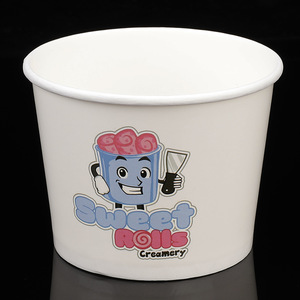Supplier 4/6.5/8/10/12/16oz Single Wall Ice Cream Yogurt Paper <b>Cup</b> Bowl with Lids - Product Image 5