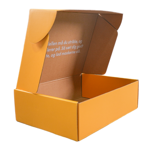 Cajas de correo de cartón corrugado amarillo con logotipo personalizado, caja de embalaje de cosméticos corrugado de diseño personalizado para regalo - Product Image 1