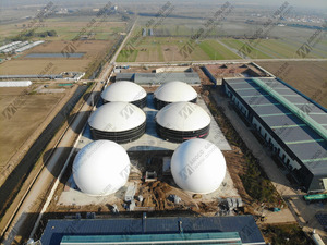 <span class=keywords><strong>AMOCO</strong></span> 2x5000 m3 & 4x3000 m3 Kunden spezifische Biogas halter für die Stromer zeugung Hoch effiziente Biogas anlage - Product Image 6