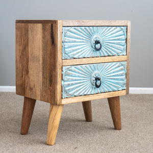 <b>Wooden</b> Side <b>Table</b> Premium Solid Timber End <b>Table</b> Handmade Bedside Furniture Modern <b>Rustic</b> Design for Bedroom Living Room - Product Image 1