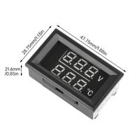 DC4-28V -40~120 ℃   Termometer Voltmeter Digital Layar LED 0.28 inci dengan Probe Suhu NTC 10K 1 meter untuk Mobil, Sepeda Motor 5V 12V 24V