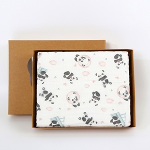 <span class=keywords><strong>Serviette</strong></span> de bain pour bébé, six couches, écologique, en gaze de coton pur, carrée, absorbante, 110x110CM, motif Panda, en coton pour enfants - Product Image 1