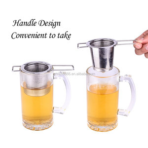 <strong>Tea</strong> <strong>Infuser</strong> Stainless Steel <strong>Tea</strong> Strainer Steeper Filter with Folding Handle for Loose Leaf Grain <strong>Tea</strong> Cups, Mugs, and <strong>Pots</strong> - Product Image 5