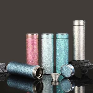 High-Grade 480ml Pure Titanium Double-Layer Vacuum Flask Ice Flower Craft Travel <b>Cup</b> Ti <b>Thermos</b> for Business Gifts - Product Image 2