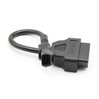 Conector para KYMCO 3pin, cable de diagnóstico OBD 1to OBD2, adaptador de 3 pines a 16 pines
