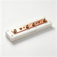 Barre omnibus neutre N Line en cuivre étamé 5 trous 100A 3x15mm Borniers industriels à base isolée