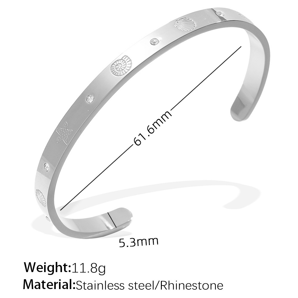 SZ217WES White Diamond Silver Bracelet