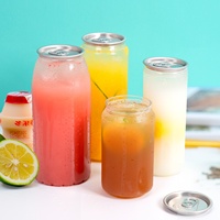 Boîtes en plastique PET transparentes personnalisées avec logo jetables pour thé au lait, jus, gâteaux avec couvercle en aluminium ouvert