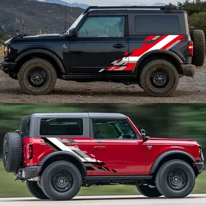 Calcomanía Decorativa Lateral para Carrocería de Auto, Estilo Deportivo de Carreras, para <span class=keywords><strong>Ford</strong></span> <span class=keywords><strong>Bronco</strong></span> SUV, Decoración de Vinilo Hardcore Raptor, Accesorios de Auto Tuning - Product Image 5