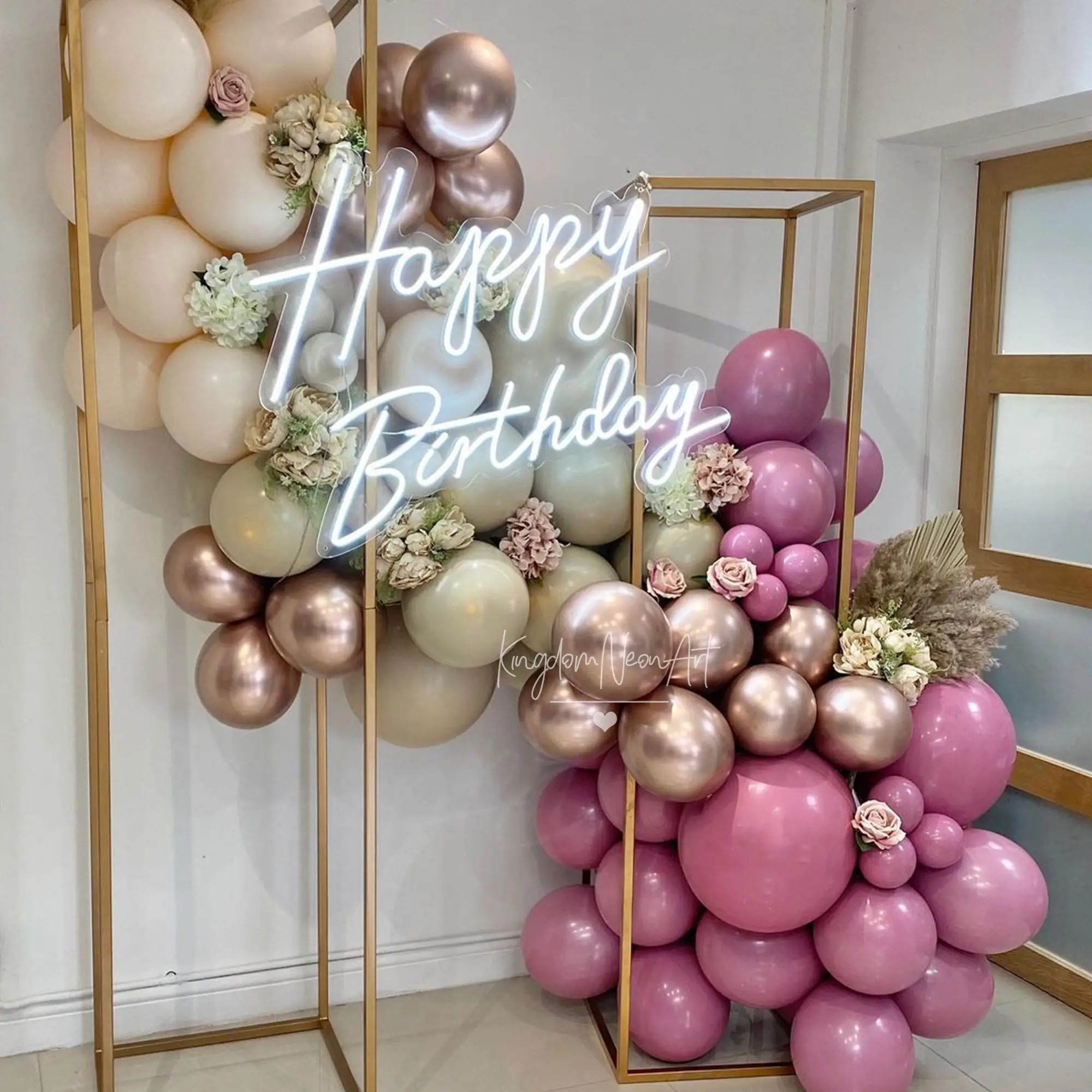 Letrero de neón de feliz cumpleaños, luz de neón LED personalizada, decoración de fiesta de cumpleaños, decoración de pared de la habitación del hogar, regalos de cumpleaños personalizados, arte de neón