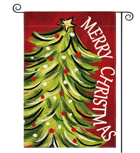 Bandiera da Giardino <span class=keywords><strong>Buon</strong></span> Natale 12x18 Pollici, Albero di Natale Bifacciale per Esterno, Bandiera Decorativa Festiva Invernale per Cortile - Product Image 5