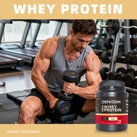 Proteína de Suero de Leche 100% en Polvo, Sabor Vainilla, Baja en Grasa, Suplemento Dietético, OEM ODM, Entrenamiento Físico, Adultos