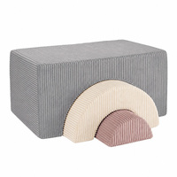 Blocs d'empilage en éponge arc-en-ciel pour tout-petits, taille et couleur personnalisées OEM/ODM, jouet d'intérieur Montessori pour la vente en gros