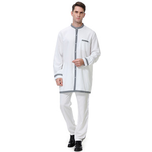 En stock : Ensemble de turbans en laine pour hommes du Moyen-Orient et ensemble Dashiki africain Kwanzaa - Tenue ethnique 2 pièces pour hommes pour les rassemblements festifs - Product Image 2