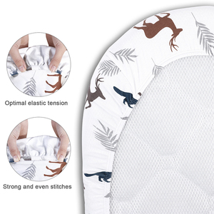 Sábana <span class=keywords><strong>de</strong></span> algodón orgánico transpirable <span class=keywords><strong>para</strong></span> bebé, ropa <span class=keywords><strong>de</strong></span> cama <span class=keywords><strong>de</strong></span> muselina supersuave, lavable a máquina, sábana ajustada <span class=keywords><strong>para</strong></span> <span class=keywords><strong>cuna</strong></span>, 100% - Product Image 6