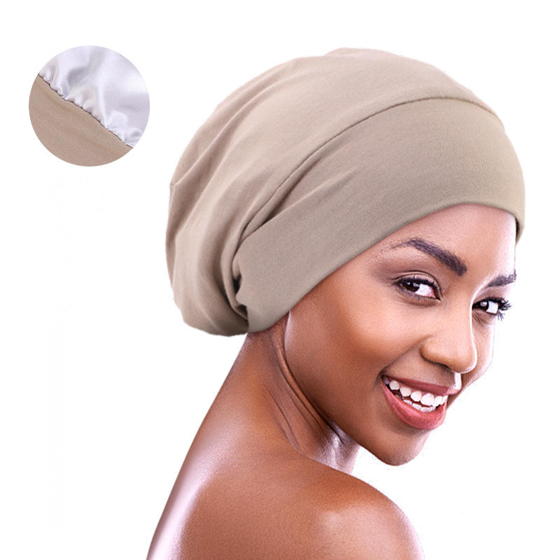 SYH910 Satin Women's Hair Bonnet Turban Cap Cancer Chemo Beanie