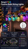 Guirlande lumineuse LED de Noël d'extérieur de haute qualité, flexible et colorée, pour intérieur et extérieur, étanche, pour arbre de Noël